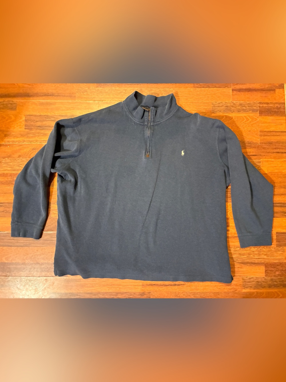 Polo by Ralph Lauren Men's Navy Quarter-Zip Sweater